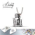 Destin bijoux cristal de Swarovski Snowman pendentif & collier